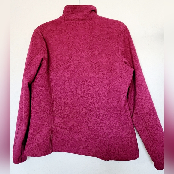 Eddie Bauer Rugged RipStop Textured Microfleece Berry Jacket Trail/Ski Large - Picture 10 of 16